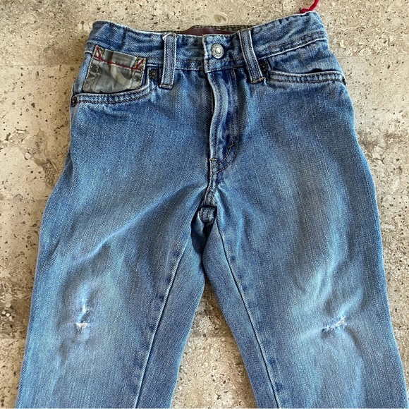 Vintage Little Boy Levi’s Cargo Jeans Embroidered Helicopter Camo Detailing (4) - Picture 3 of 12